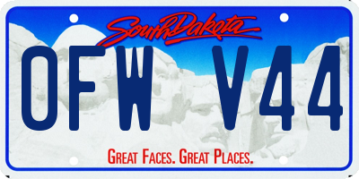 SD license plate 0FWV44