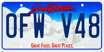 SD license plate 0FWV48