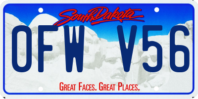 SD license plate 0FWV56
