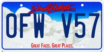 SD license plate 0FWV57