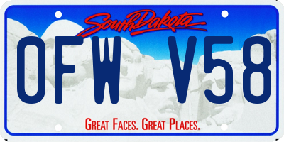 SD license plate 0FWV58
