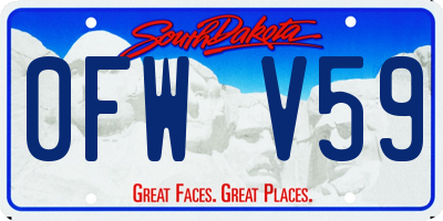 SD license plate 0FWV59