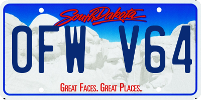 SD license plate 0FWV64