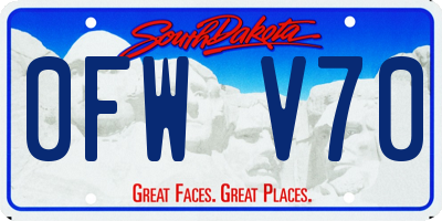 SD license plate 0FWV70