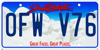 SD license plate 0FWV76