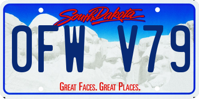 SD license plate 0FWV79