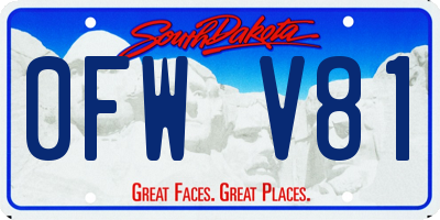 SD license plate 0FWV81