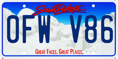SD license plate 0FWV86