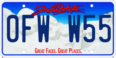 SD license plate 0FWW55
