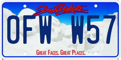 SD license plate 0FWW57