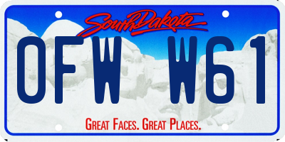 SD license plate 0FWW61