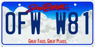 SD license plate 0FWW81