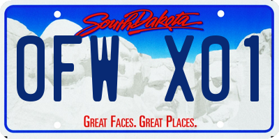 SD license plate 0FWX01