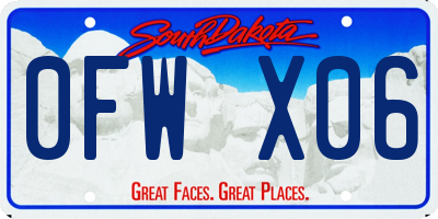SD license plate 0FWX06