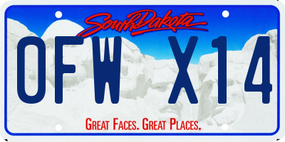 SD license plate 0FWX14