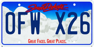 SD license plate 0FWX26