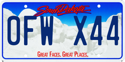 SD license plate 0FWX44