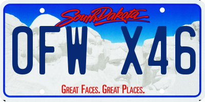 SD license plate 0FWX46