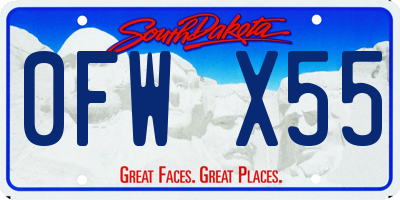SD license plate 0FWX55