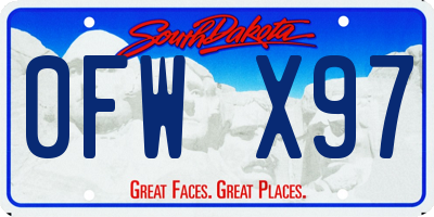 SD license plate 0FWX97