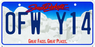 SD license plate 0FWY14