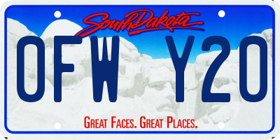 SD license plate 0FWY20