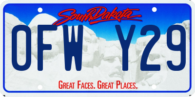 SD license plate 0FWY29