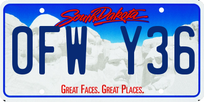 SD license plate 0FWY36