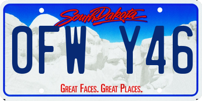 SD license plate 0FWY46