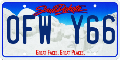 SD license plate 0FWY66