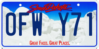 SD license plate 0FWY71