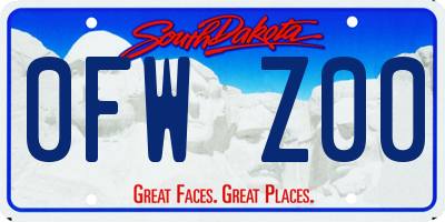 SD license plate 0FWZ00