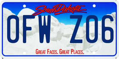 SD license plate 0FWZ06