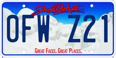 SD license plate 0FWZ21