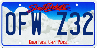 SD license plate 0FWZ32