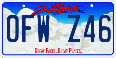 SD license plate 0FWZ46