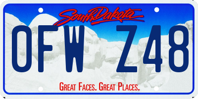 SD license plate 0FWZ48