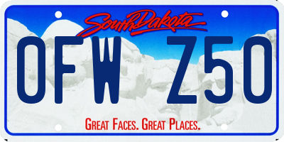 SD license plate 0FWZ50