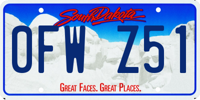 SD license plate 0FWZ51