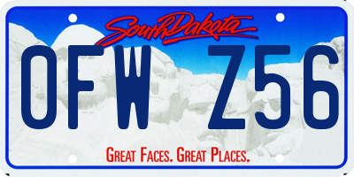 SD license plate 0FWZ56