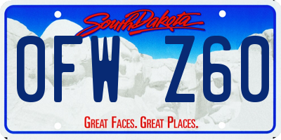 SD license plate 0FWZ60