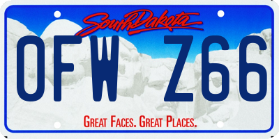 SD license plate 0FWZ66