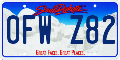 SD license plate 0FWZ82