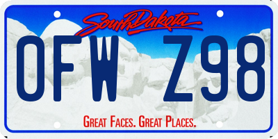 SD license plate 0FWZ98