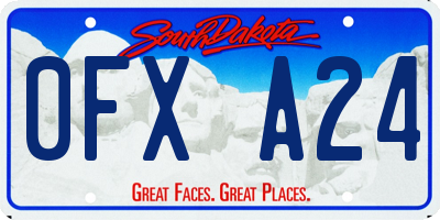 SD license plate 0FXA24