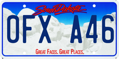 SD license plate 0FXA46