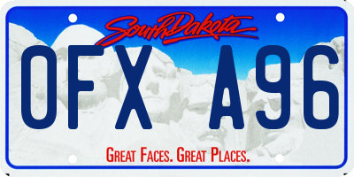 SD license plate 0FXA96