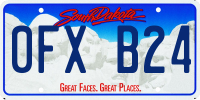 SD license plate 0FXB24