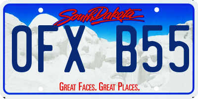 SD license plate 0FXB55