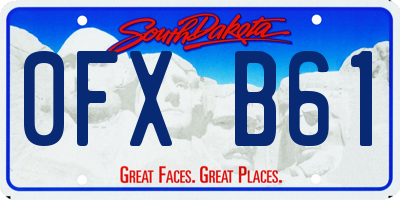 SD license plate 0FXB61